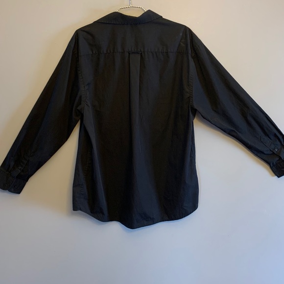 Black button up shirt, size 16.5 - Picture 2 of 3